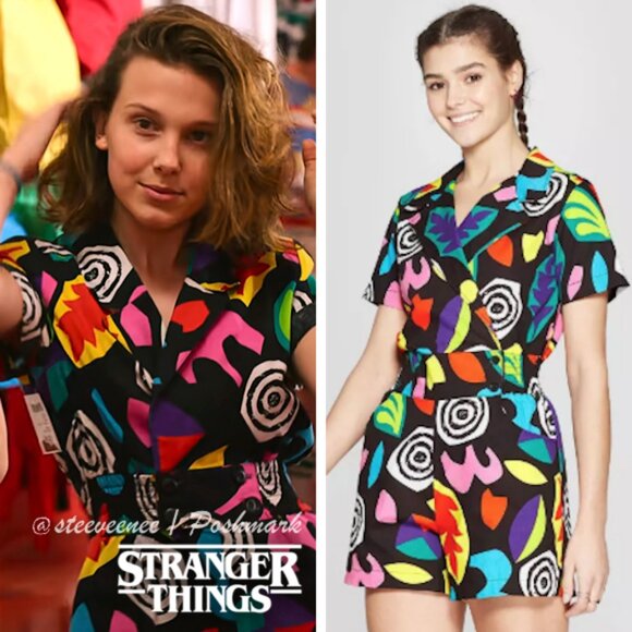 NWT Target x Stranger Things Short Sleeve Romper ASO Eleven - Picture 1 of 9